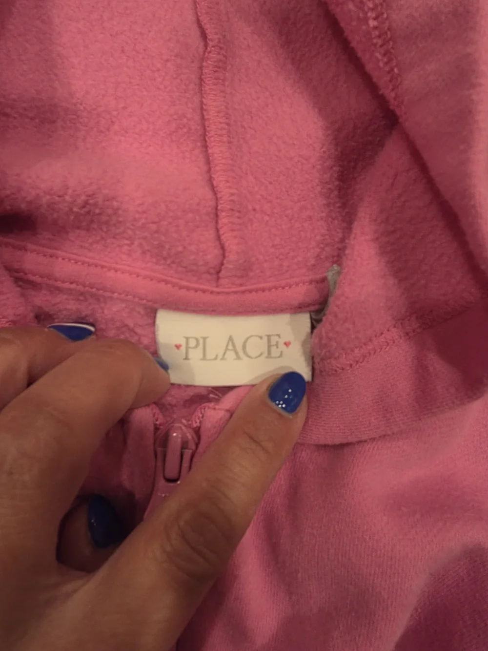 The Children's Place Pink Zip Hoodie 7/8 EUC
